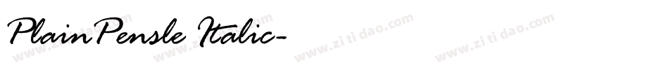 PlainPensle Italic字体转换